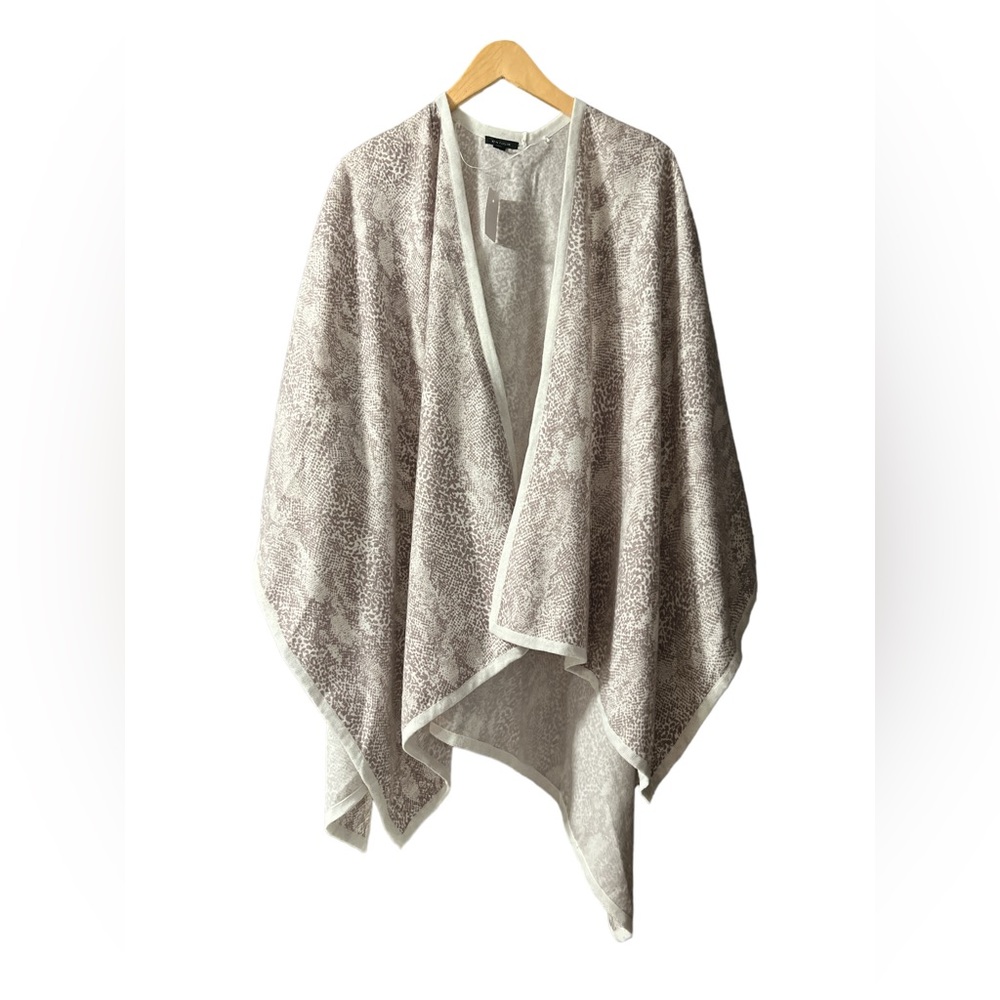 NWT- Ann Taylor Modern Open Front Poncho Wrap Snake Print